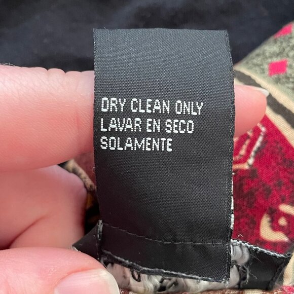 Vintage 90s Jamie Brooke Romper Medium M Red Green Block Geometric Tribal Print - Picture 4 of 4